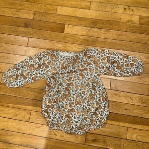 Girl’s Rylee + Cru floral long sleeve onesie romper